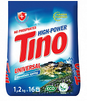 Порошок для машинного та ручного прання Tino High-Power Fresh flowers 1,2 кг 