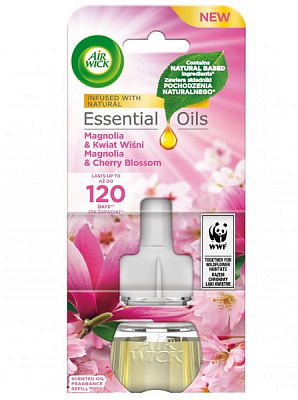 Сменный флакон для электрического ароматизатора воздуха Air Wick Магнолия и Цветущая Вишня 19 мл