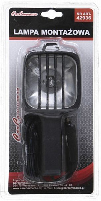 Фонарик CarCommerce с удлинителем галогеновый черный 