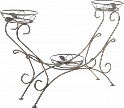 Подставка для цветов Качели 3-Н 100х28x61 см коричневый 