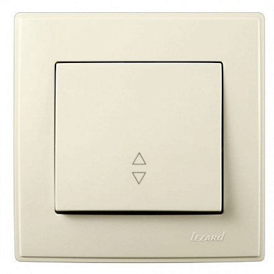 Вимикач прохідний одноклавішний Lezard Lesya 10 А 250В кремовий 705-0303-105