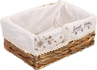 Корзинка плетеная Tony Bridge Basket с текстилем 32х22х14 см XTA19-61AB-4 