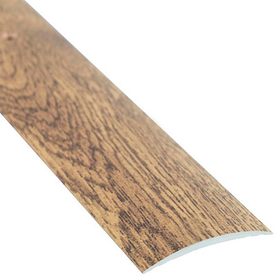 Поріжок алюмінієвий декорований Braz Line гладкий з отворами 40x900 мм