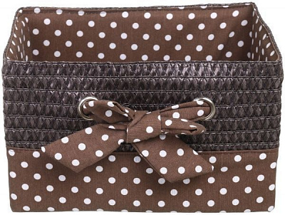 Корзина плетеная с текстилем Tony Bridge Basket 29x20x16 см DSA16-7AB-5 
