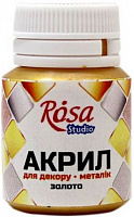 Фарба акрилова 54 Золото металік 20 мл Rosa Studio