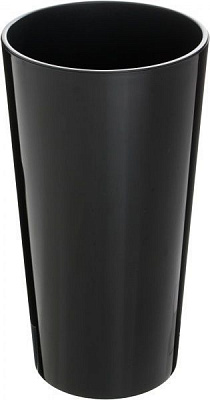 Горшок пластиковый Lamela Лилия круглый 34,4л черный/черный 