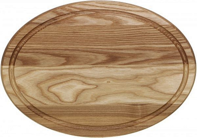 Доска кухонная овальная деревянная для подачи блюд 