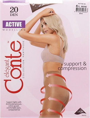 Колготки Conte ACTIVE 20 den bronz р. 4 бронзовий
