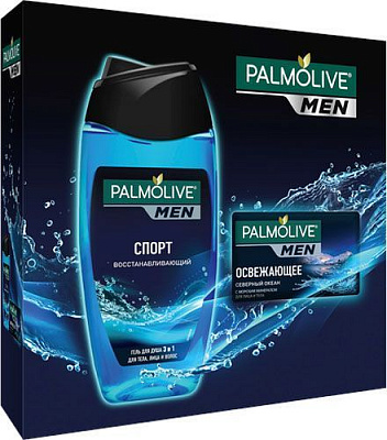 Подарунковий набір для чоловіків Palmolive гель для душу Спорт 250 мл + мило Північний океан 90 г