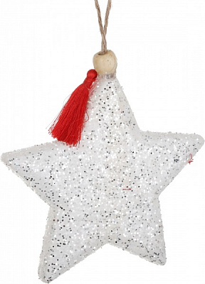 Декоративна підвіска Shunda зірка 13 см червоний SDF2111312WR