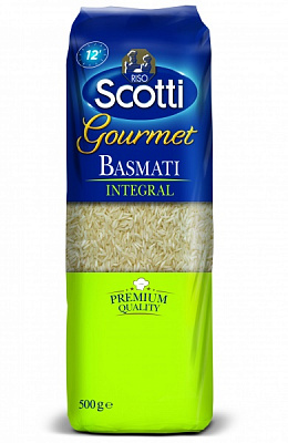 Рис Riso Scotti довгозернистий коричневий Басматі інтеграл Gourmet 500 г
