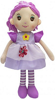 Лялька Девілон 861057 м'яконабивна з вишитим обличчям 36 см фіолетова