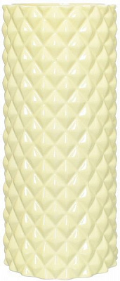 Ваза керамическая желтая Труба оригами 33 см