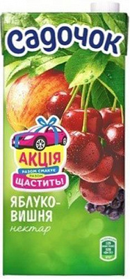 Нектар Садочок Яблучно-вишневий 0,95л