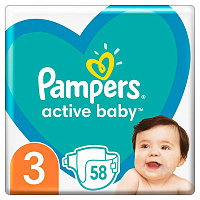Підгузки Pampers Active Baby 3 6-10 кг 58 шт.