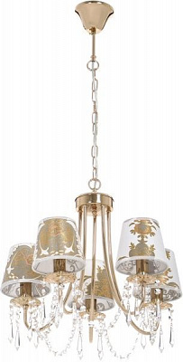 Люстра Arte Lamp A5008LM-5GO 5x40 Вт E14 біло-золотистий 5008