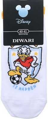 Носки мужские Conte DISNEY (ультракороткие) 17С-167СПМ, 368 р. 25 белый 