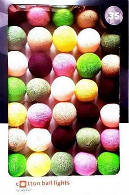 Электрогирлянда Котоновые шарики GRAPE лампа накаливания 35 ламп