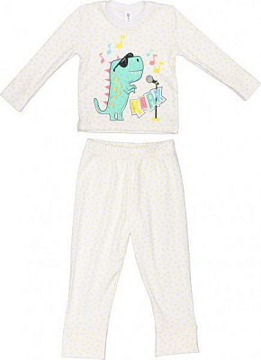 Піжама для хлопчиків Luna Kids Жовта зірочка р.92 бежевий