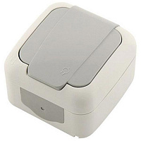 Розетка Viko Palmiye IP53 25.09.0040 серая