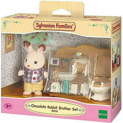 Игровой набор Sylvanian Families Шоколадный Кролик-Брат в уборной 