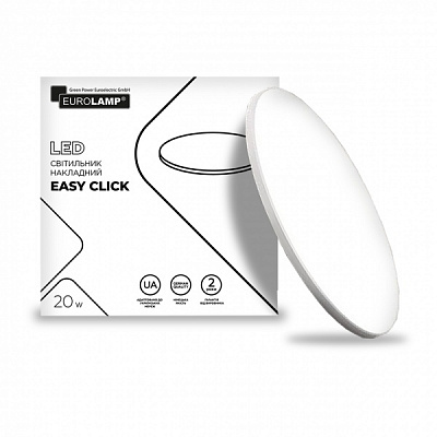Светильник светодиодный Eurolamp Easy Click 20 Вт белый 4000 К LED-NLR-20W(T) 