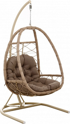 Крісло-кокон Цитрус плетіння інфініті солома