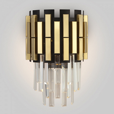 Бра Strotskis Deseo 2x60 Вт E14 черный/золото 337/2 