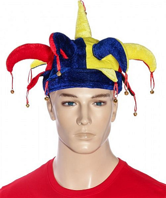 Колпак шута 58-60 см (полиэстер, вельвет) 460243