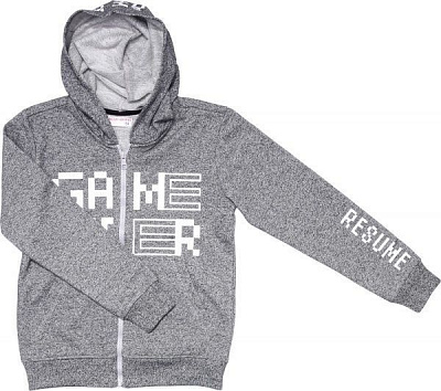 Свитшот LINCOLN&SHARKS р.134 серый с белым