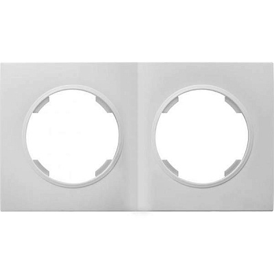 Рамка двухместная HausMark Bela универсальная белый SNG-FRP.RD20G2-WH