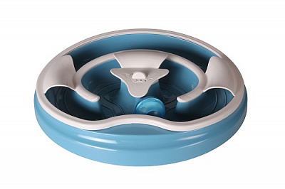 Іграшка для котів AnimAll ACrazZzy Трек з музичним м'ячем блакитний