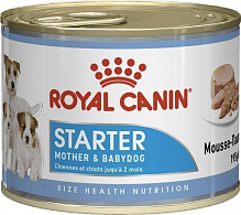 Корм Royal Canin для собак STARTER MOUSSE (Стартер Мазер & Бебідог мус), банка, 195 г