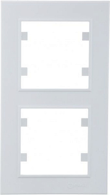 Рамка двухместная Makel Karea вертикальная белый