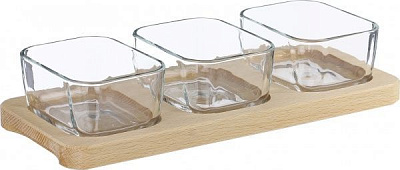 Менажница прямоугольная 4 предмета Glasmark 