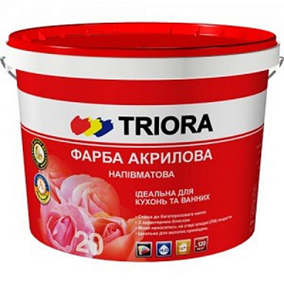 Фарба Triora Інтер’єрна напівматова 10 л