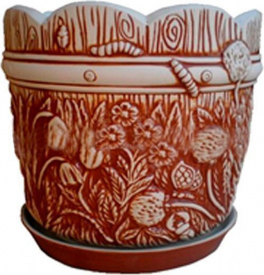 Горщик керамічний Поляна 4л 4л коричневий