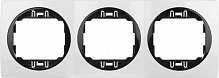 Рамка тримісна Aling-Conel EON горизонтальна біло-чорний E6703.0E
