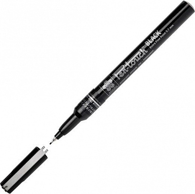 Маркер Sakura Pen-Touch тонкий EXTRA FINE 0.7 мм XPSKA#49 чорний