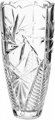 Ваза стеклянная прозрачная Pinwheel 30 см Bohemia