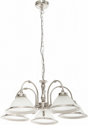Люстра підвісна Arte Lamp American Diner 5xE27 матове срібло A9366LM-5SS