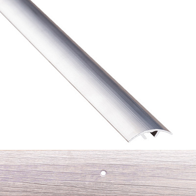 Поріжок алюмінієвий 6-А Лугалпроф радіальний приховане кріплення 5х30x900 мм дуб попелястий