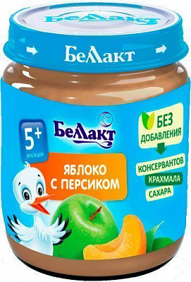 Пюре Беллакт Яблоко с персиком 100 г 