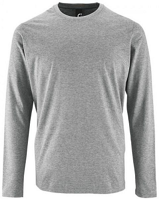 Футболка Sol's Imperial LSL Men р. M сірий меланж