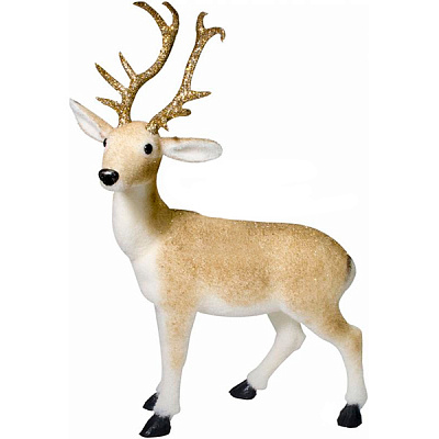 Фигура Олень B40871BR-4-8 32x18x46 см коричнево-белый