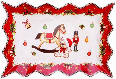 Блюдо Новорічна колекція 25,5 см 985-077 Lefard