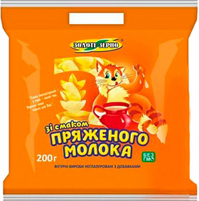 Кукурузные палочки Золотое зерно со вкусом топленого молока 200 г (4820017292283) 