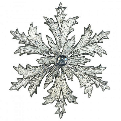 Подвеска MISLT Снежинка Морозко с камешком G000-2а 5 см