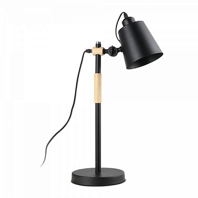 Настольная лампа LightMaster 1x40 Вт E27 черный DE1151 чорний, E27