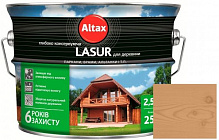 Лазурь глубоко консервирующая Altax Lasur для древесины дуб полумат 2,5 л